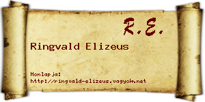 Ringvald Elizeus névjegykártya